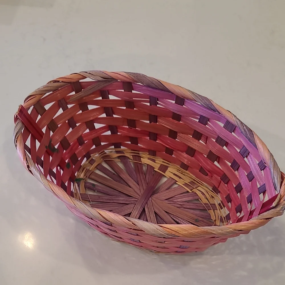 FREE WITH PURCHASE Colorful Woven Easter Basket